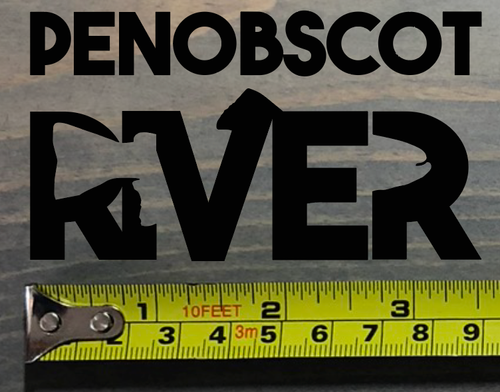 Adesivo fiume Penobscot decalcomania pesca a mosca Maine Allagash salmone trota streamer - Foto 3 di 6