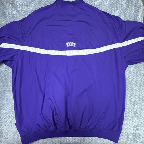 Nike Team TCU Horned Frogs Purple 1/4 Zip Pullover Golf Jacket Size XXL Vintage - Picture 12 of 15