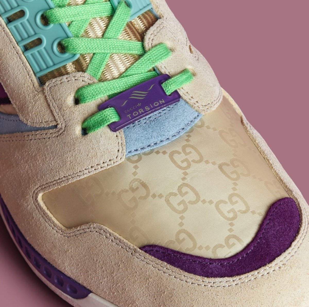 Size 8 - adidas Gucci x ZX 8000 Beige GG Monogram for sale Size 8 - adidas Gucci x ZX 8000 Beige GG Monogram for sale