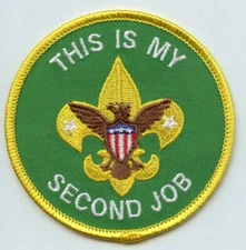 "This is my second job" Assistant Scoutmaster patch.  Joke/spoof patch