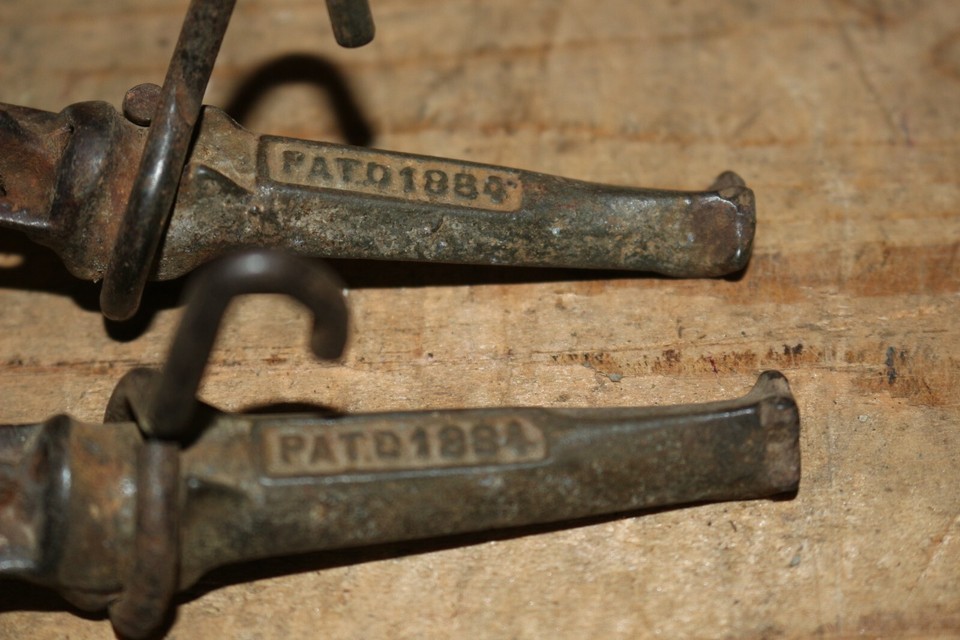 Set 3 Antique 1884 Cast Iron Maple Tree Syrup Sap Spiles Bucket Taps