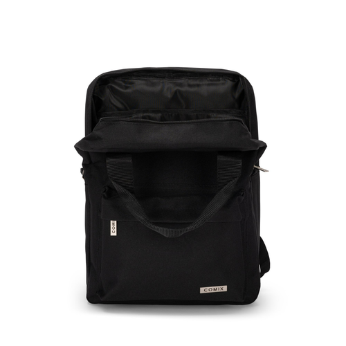 ZAINO COMIX RECTANGULAR BACKPACK MONOVOLORE NERO - Foto 2 di 4