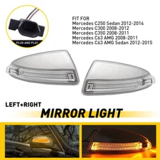 Pair Door Mirror Turn Signal Light For Mercedes Benz C250 C300 C350 C63 2008-15