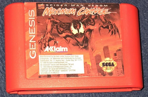 Spider-Man Maximum Carnage - Authentic Sega Genesis Game Cartridge