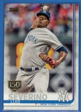2019 Topps Series 1 150th Anniversary Gold Stamp #221 Luis Severino Yankees