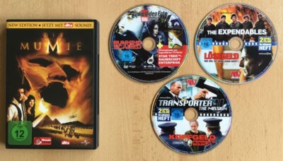 7 Filme DVD - DIE MUMIE Transporter Expendables Lösegeld Kopfgeld Running Scared