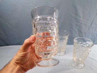 Set of 4 Fostoria Clear Glass American Pattern Footed Iced Tea Tumblers 6"  Tall | eBay