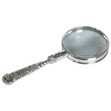 Authentic Models AC114 Rococo Magnifier Silver Magnifying Glass