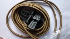 No Tie COYOTE BROWN Elastic Shoelace Lock Laces Shoe Strings Locking Toggle