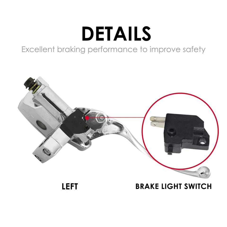 Palancas de embrague cilindro maestro de freno izquierdo EE. UU. para Suzuki Intruder 800 1400 1500ZA Foto 3 de 4