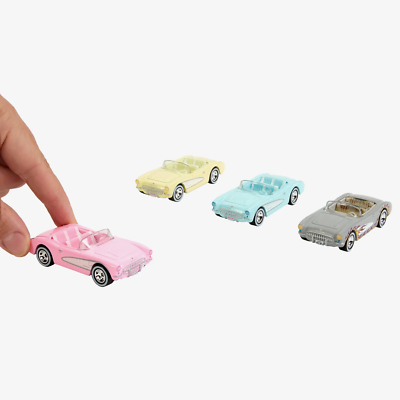 Hot Wheels Collectors Barbie The Movie Corvette 4-Pack