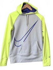 Nike Therma Fit Hoodie Big Swoosh Men s L Neon Bright Colors