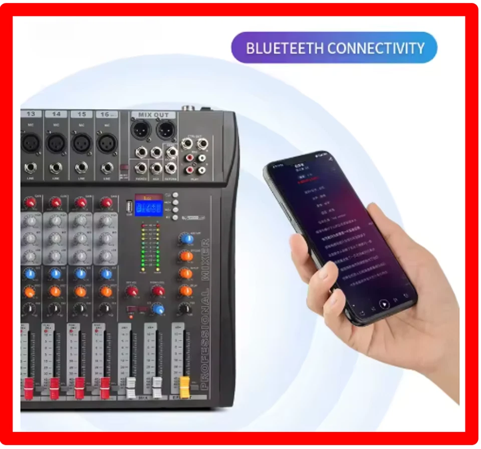 16-CHANNEL MIXER w/Bluetooth USB MP3 for DJ Studio Stage-Lowest 16-channel price - Image 3 of 4