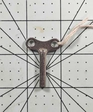 Vintage Nickle Plated Winding Clock Key