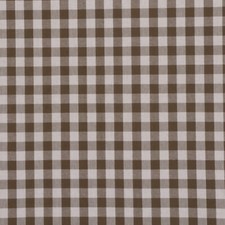 Gingham Check Brown Fabric Curtain Crafts Cushions Upholstery per metre