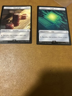 MAGIC THE GATHERING MTG FALLOUT DOUBLE TOKEN TREASURE 18 / CLUE