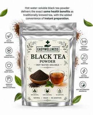 Premium Black Tea Powder for Hot Water Rich Flavor Natural Herbal Drink