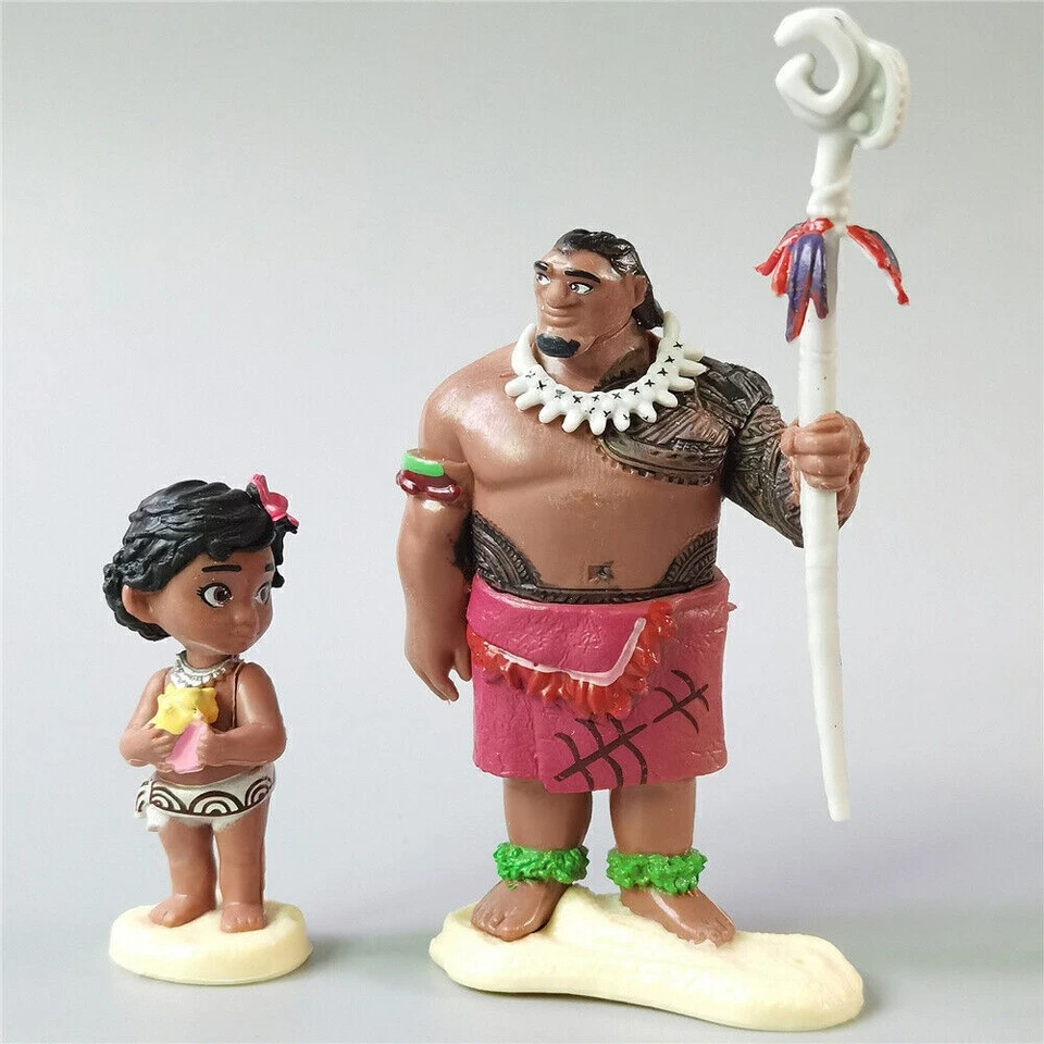 6er Vaiana Moana Figuren Spielzeug Minifiguren Tortendeko Tortenfigur Dekoration - Bild 3 von 4