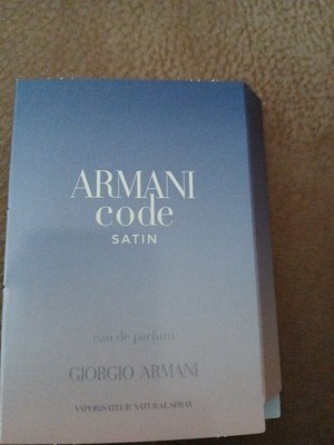 1 x Armani code satin Duftprobe Probe Neu 
