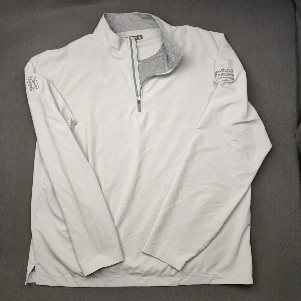 Camisa masculina Peter Millar extra grande cinza valor quarto zíper vento Valspar PGA Tour - Imagem 2 de 4