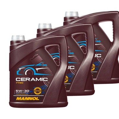 3x5 L MANNOL Ceramic 5W-30 7720 Motoröl für API SN Plus ACEA C3 BMW LL VW dexos2