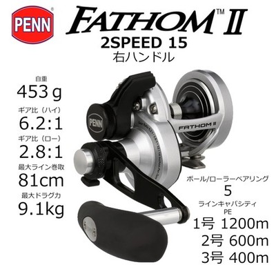 Penn Fathom II Lever Drag 2 Speed 25NLD2 jp | eBay
