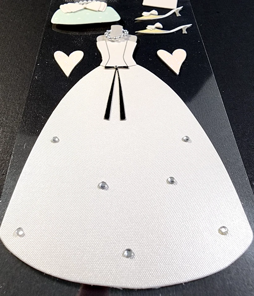 Vestido de novia Velo Cartera Zapatos Boda Jolee's Pegatinas 3D *Nuevo paquete abierto añadir pegamento Foto 4 de 4