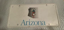Vintage Arizona Front Vanity Decorative License Plate With Kachina. 