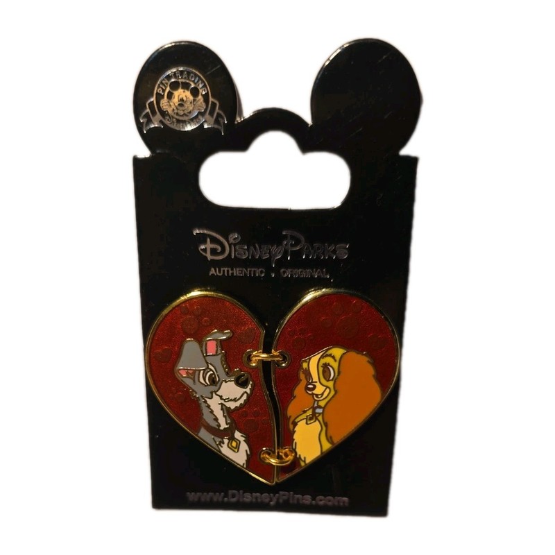 Disney Trading Pin Lady And The Tramp Heart Love Valentine's Dog Woof Pin
