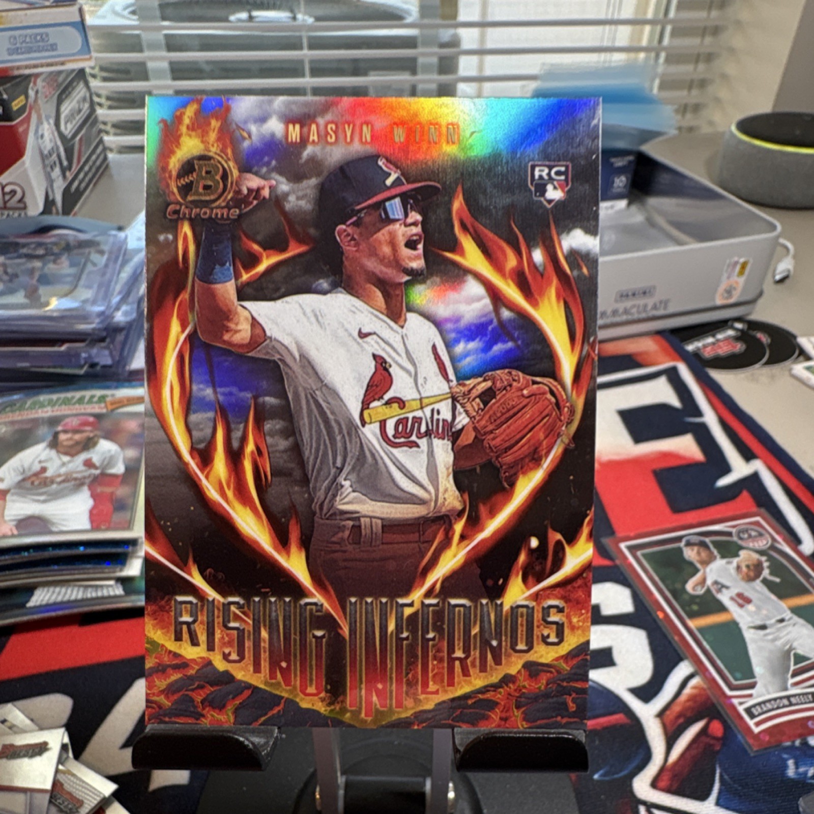 Topps 2024 Bowman Rising Infernos RI-7 Masyn Winn Rookie St. Louis Cardinals