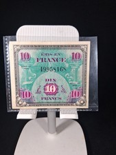 1944 FRANCE 10 FRANCS ALLIED MILITARY CURRENCY AMC WWII ERA
