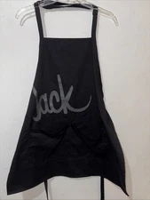 Jack in the Box Employee Worker Half Apron Black Gray Spell Out Adult One Size