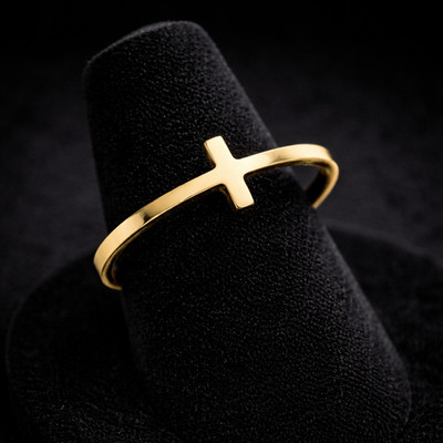Modern Cross Wrap Ring 9ct Yellow Gold Hallmarked Sizes K - Q British Made