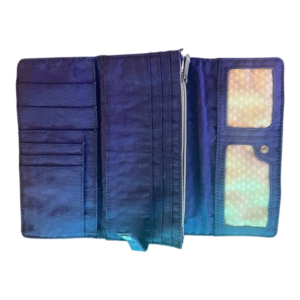 Nuevo Con Etiqueta Kipling Teddi Organizador de Peso Ligero Cartera Azul Verdadero Foto 3 de 4