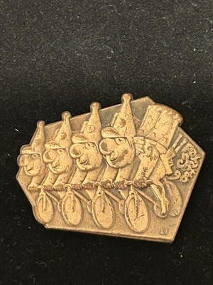 Unique Rare Find SWISS Cycle Bike Race Farnacht 98 Copper Brooch Renè f.muller