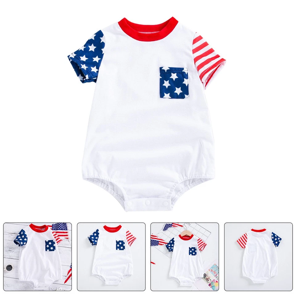  Baby Polyester Raiping tenue bébé Baby à manches à manches coupées - Photo 2/4