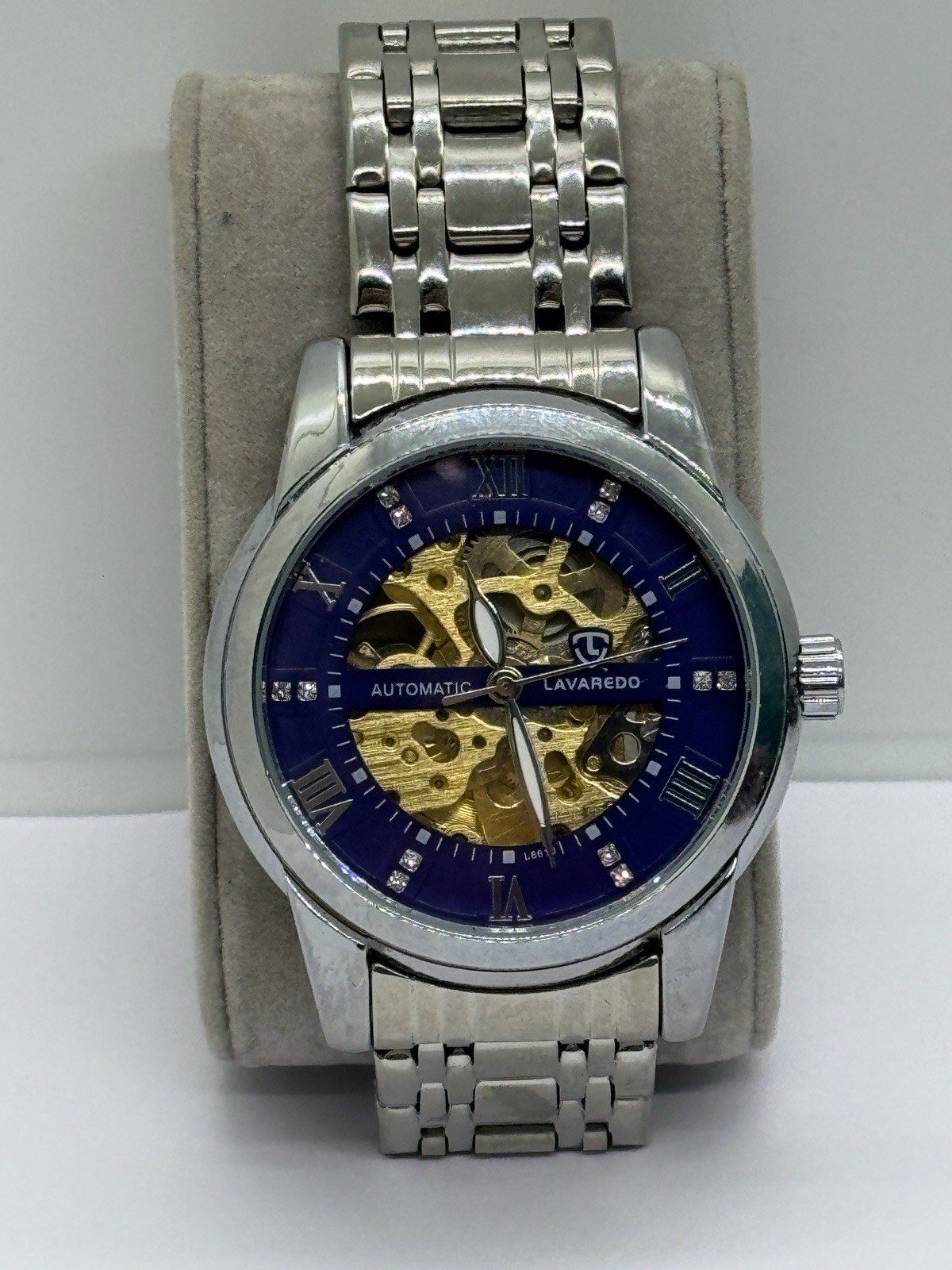 Lavaredo Automatic Watch Silver Gold Skeleton Dia… - image 3