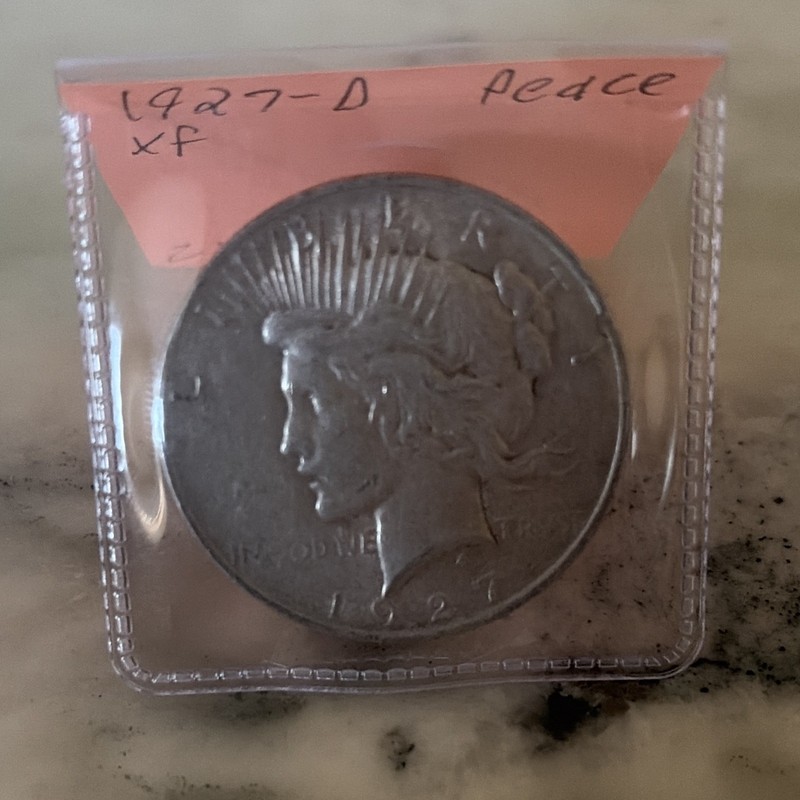 1927-D Peace Silver Dollar $1 90% Silver Business Strike Denver KM#150