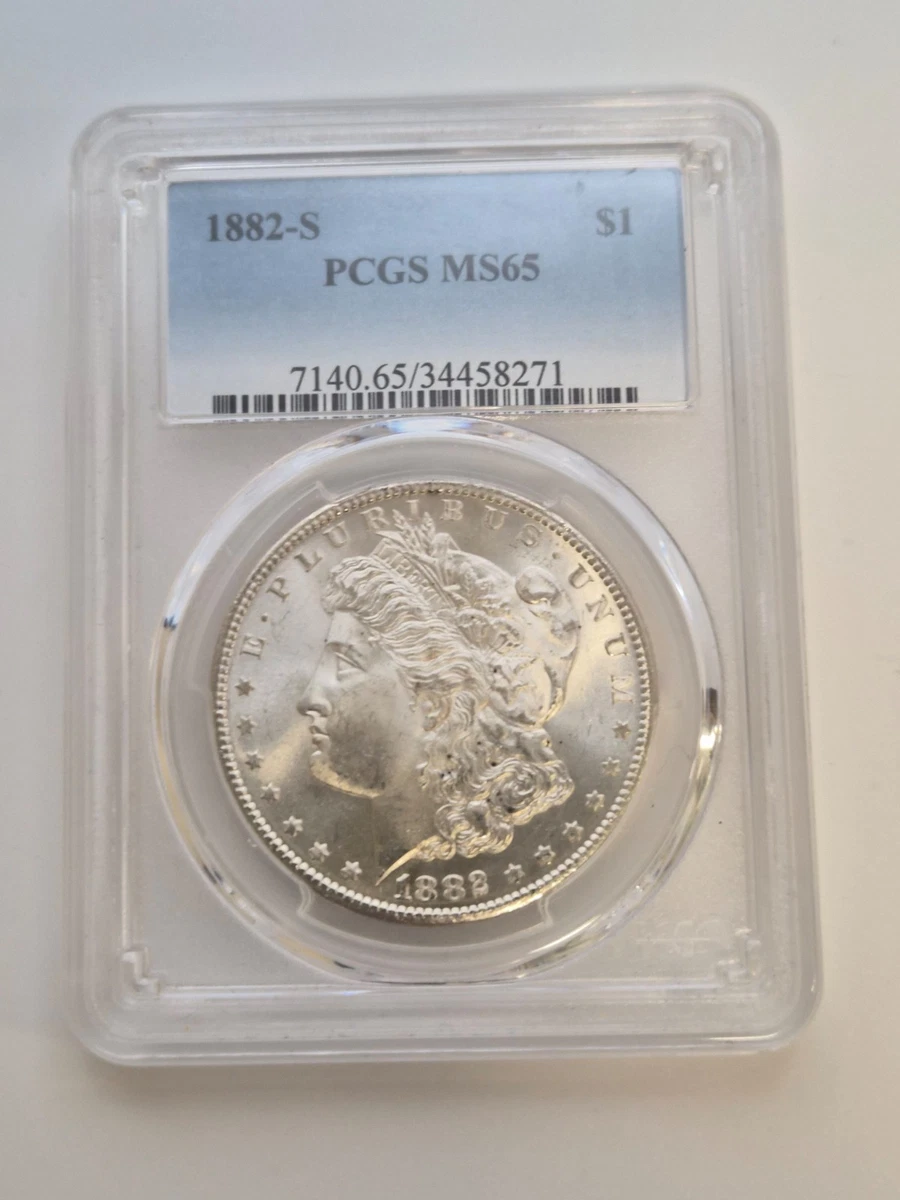 モルガン・ダラー セット 1882年1880年 1882年 モーガン シルバードル PCGS MS65 トーン 6XHB25 1882年