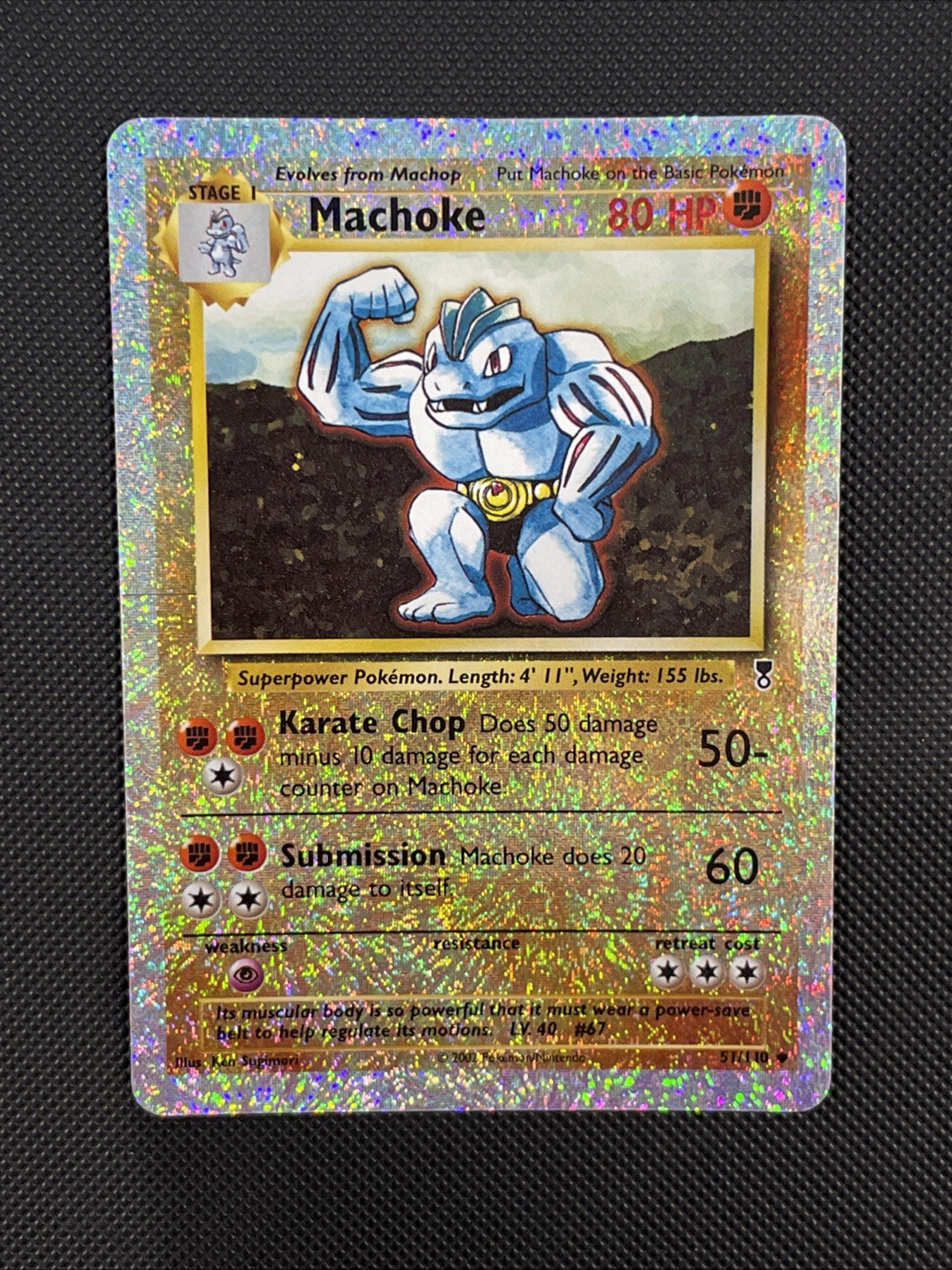 Pokemon Machoke 51/110 Legendary Collection Reverse Holo -NM/MINT