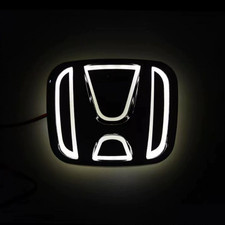 Honda 5d Led Emblem Light 98x80mm White Badge For Civic Accord Crv Fit Odyssey