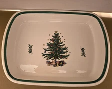 Chrisstmas NIKKO 11.5" x 8.5" Baking / serving dish Casserole Tree Excellent