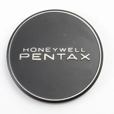 Honeywell Pentax - 60mm Black/Silver Metal Push-On Front Lens Cap - Vintage