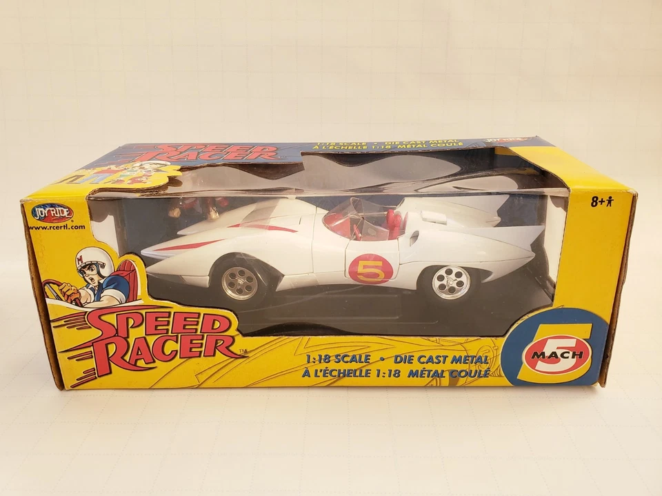Speed Racer Mach 5 Die-Cast Car 1:18 Scale – Joy Ride – Chim Chim Figure – Gift - Image 3 of 4