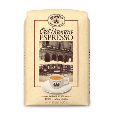 Gaviña Old Havana Espresso Whole Bean Coffee, Medium-Dark Roast, Nutty and Sweet
