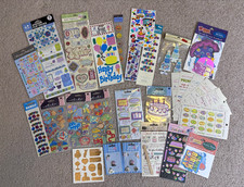 Scrapbooking Sticker Embellishments Mixed Lot Birthday themed new and used