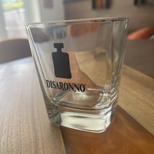 DISARONNO AMARETTO Square Lowball Rocks Cocktail Glass Clear