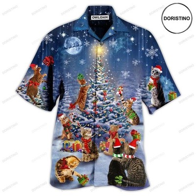 Christmas Cat Love Merry Christmas Limited Edition Hawaiian Shir