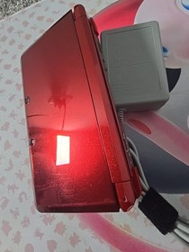 Nintendo 3DS Flame Red with Charger - Tested & Works *Missing Stylus*