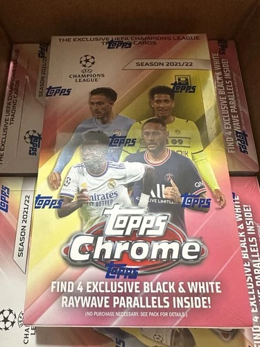 2021-22 Topps Chrome UEFA Champions League Soccer Factory Sealed Hobby Lite Box